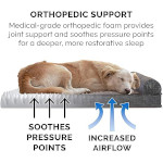 FurHaven Deluxe Orthopedic Chaise Couch Pet Bed for Dogs Jumbo
