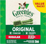 Greenies Original Regular Size Dog Dental Chews 36-Count Pack