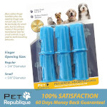 Pet Republique Dental Finger Brushes for Small to Large Dogs, Puppies (Regular 6 Count)